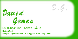 david gemes business card