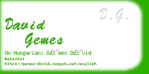 david gemes business card